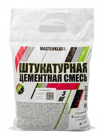 Штукатурная цементная смесь 3 кг ГОСТ 33083-2014
