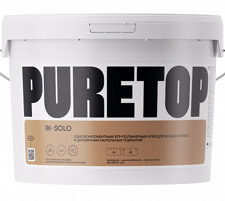 Однокомпонентный STP-клей Puretop 1K-Solo (для всех типов паркета) 8кг.