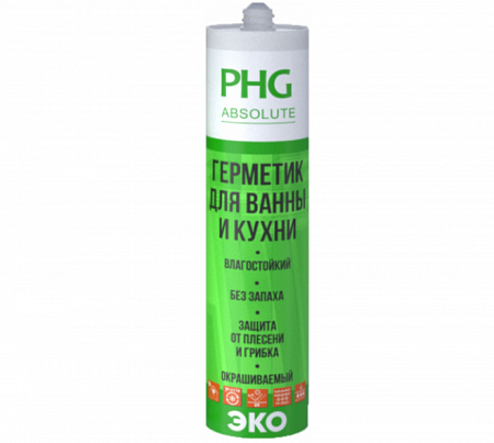 Герметик для ванны и кухни PHG Absolute (Прозрачный) 280 ml